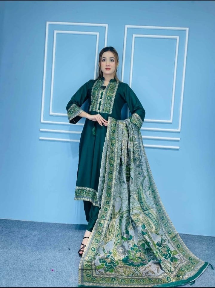 প্রিমিয়াম সুতি  লিলেন থ্রি পিস