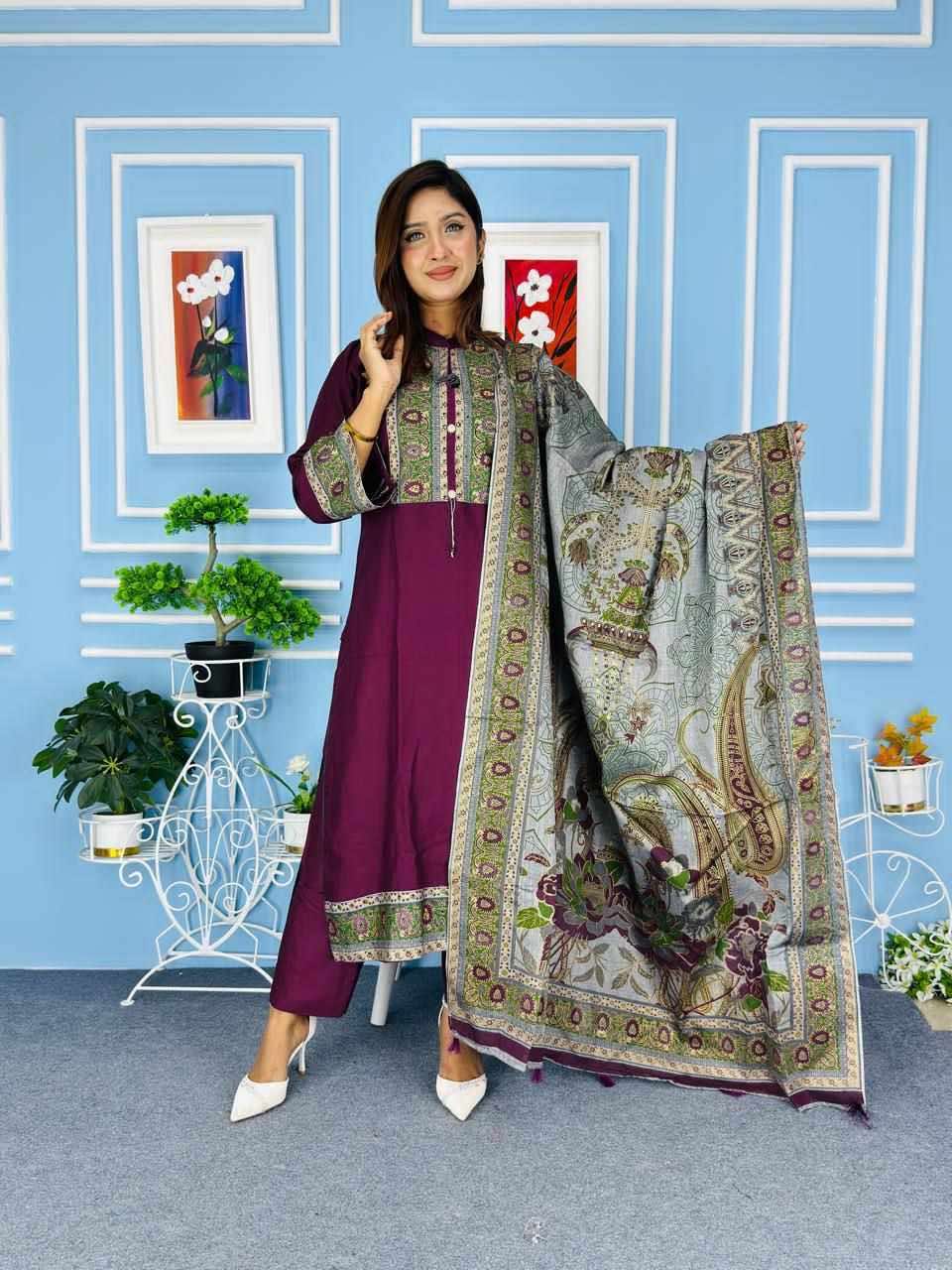 প্রিমিয়াম  লিলেন কটন থ্রি পিস