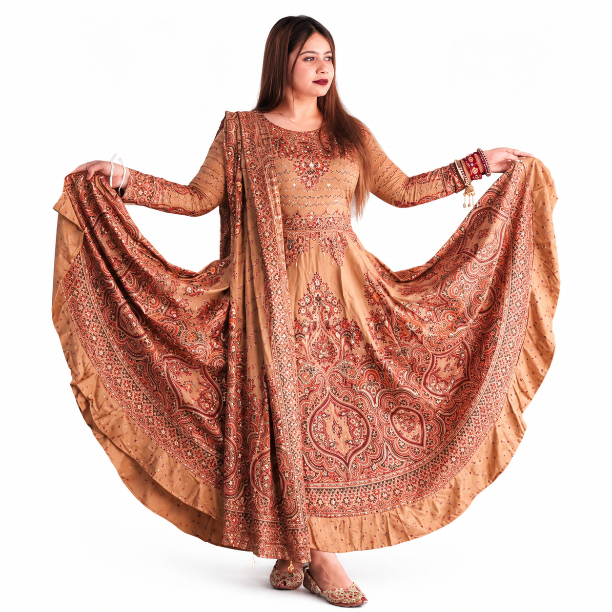 🔥 Premium Anarkali Two Piece Gown✨