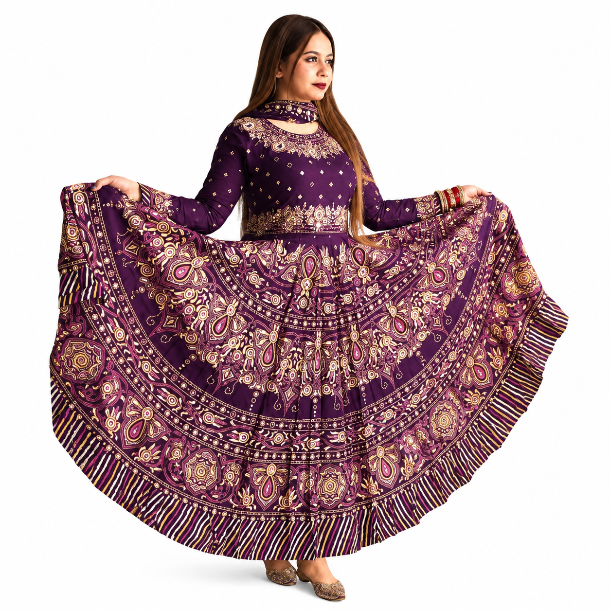🔥 Premium Anarkali Two Piece Gown✨
