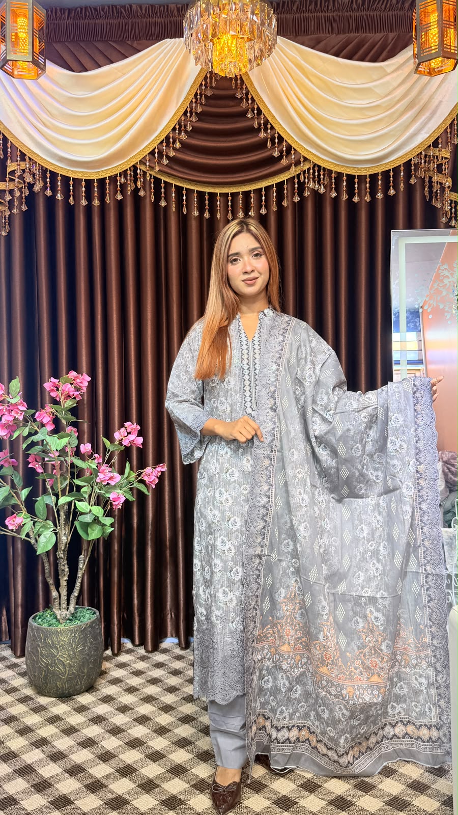 🔥পাকিস্তানী ইন্সপায়ার্ড কটন থ্রী-পিস🔥